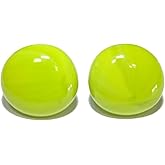Bright Lime Green Glass Gem Stud Earrings (S097)
