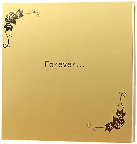 Kinsorcai Magnetic Self-Stick Page Photo Album,Family Album Holds 3x5, 4x6, 5x7, 6x8, 8x10 Photos (Gold)