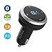 AGPtek Wireless In-Car Bluetooth 4.2 FM Transmitter Radio Adapter Car Kit with Faster USB Car Charger and Hands Free Calling, Support TF Card and USB Flash Disk Play