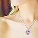 GAEA H - Heart Present Series Heart Pendant Necklace Purple Rainbow Gift for Mother's Day GHJN094