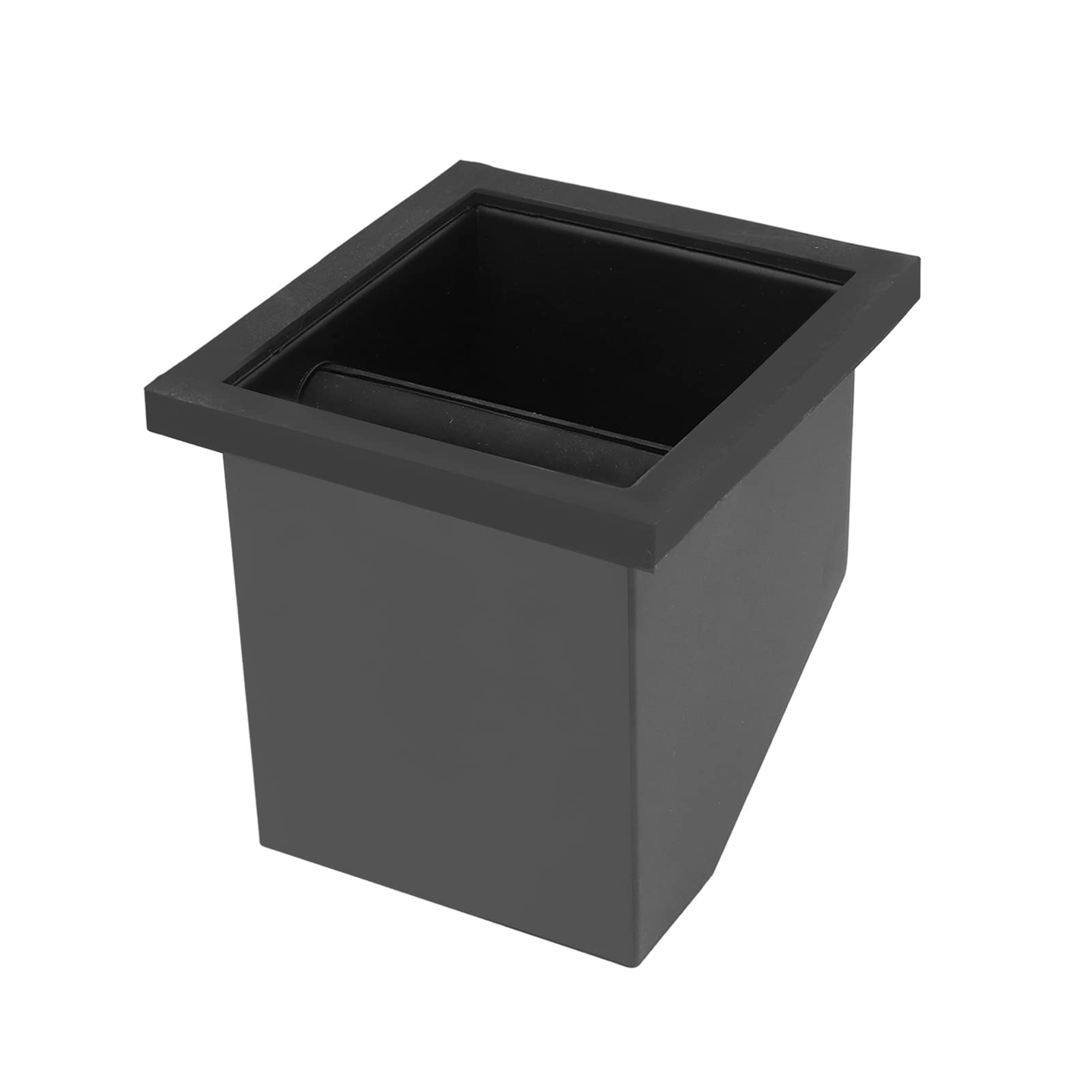 Coffee Grounds Bucket Stainless Stee Coffee Knock Box Oblique Mouth Embedded Coffee Ground Disposal Box Counter Top Square Knock Box for Home, Cafe, Restaurant, Bar