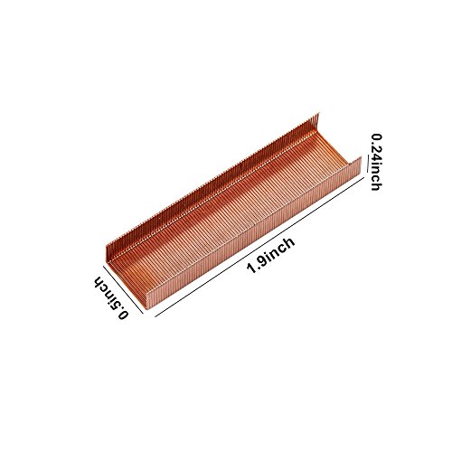 Ipienlee 26/6 Standard Staples, 12mm Width, 6 Box/Pack, 5700 Count, Rose Glod