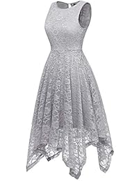 DRESSTELLS - Vestido de novia para dama de honor, con encaje floral, para mujer