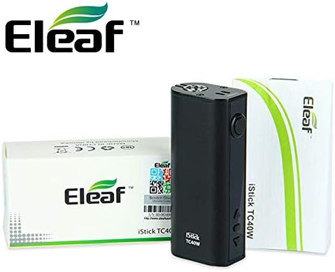 Eleaf iStick 40W TC Box Mod, Temperature Controlled, No e Liquid, No Nicotine (Full Black)