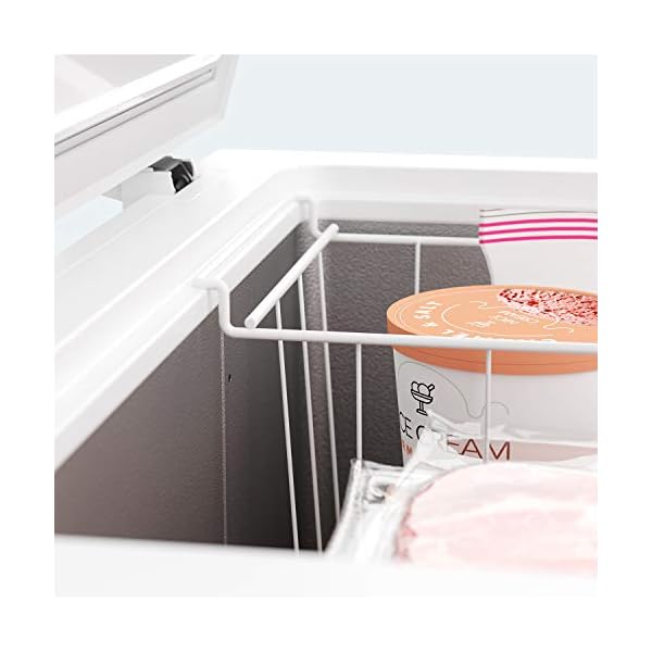 hOmeLabs 5 Cubic Feet Chest Freezer Top Door Deep Freezer with Manual