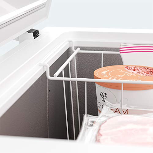 hOmeLabs 5 Cubic Feet Chest Freezer Top Door Deep Freezer with Manual