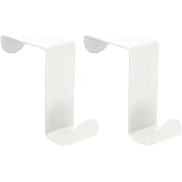 uxcell Over The Door Hooks,2pcs - Stainless Steel Door Hangers Hooks, S-Shaped Double Hooks for Hanging Clothes, Hats, Towels (White)