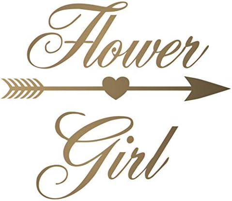 DZigns4 Bride Tribe/Crew/Squad - Easy Iron-On Vinyl Transfer for Hen Party/Do - Gold (Flower Girl)