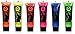 UV Glow Blacklight Face and Body Paint 0.34oz - Set of 6 Tubes - Neon Fluorescent primary