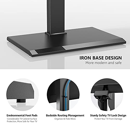 FITUEYES Iron Base Universal Floor TV Stand with Swivel Mount Space