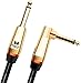 Monster Rock Instrument Cable (12 feet/3.65 Meters) - Angled to Straight 1/4” Plugs