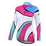 Santic Women's Wicking Cycling Long Seelve Jersey New Biking Cooltech Material Size M