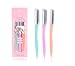 New Style Eyebrow Razor - Facial Hair Trimmer 3 PCS, Portable - Ergonomics Design Non-Slip Handle - Personal Hair Removal Shaper with Micro Blade Guard for Women.Touch-up Makeup Tool Kit Shaver UMOGI primary