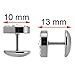 Stainless Steel Sparkling Crystal Rhinestone Spike Round Barbell Screw Stud Earrings Faux Taper