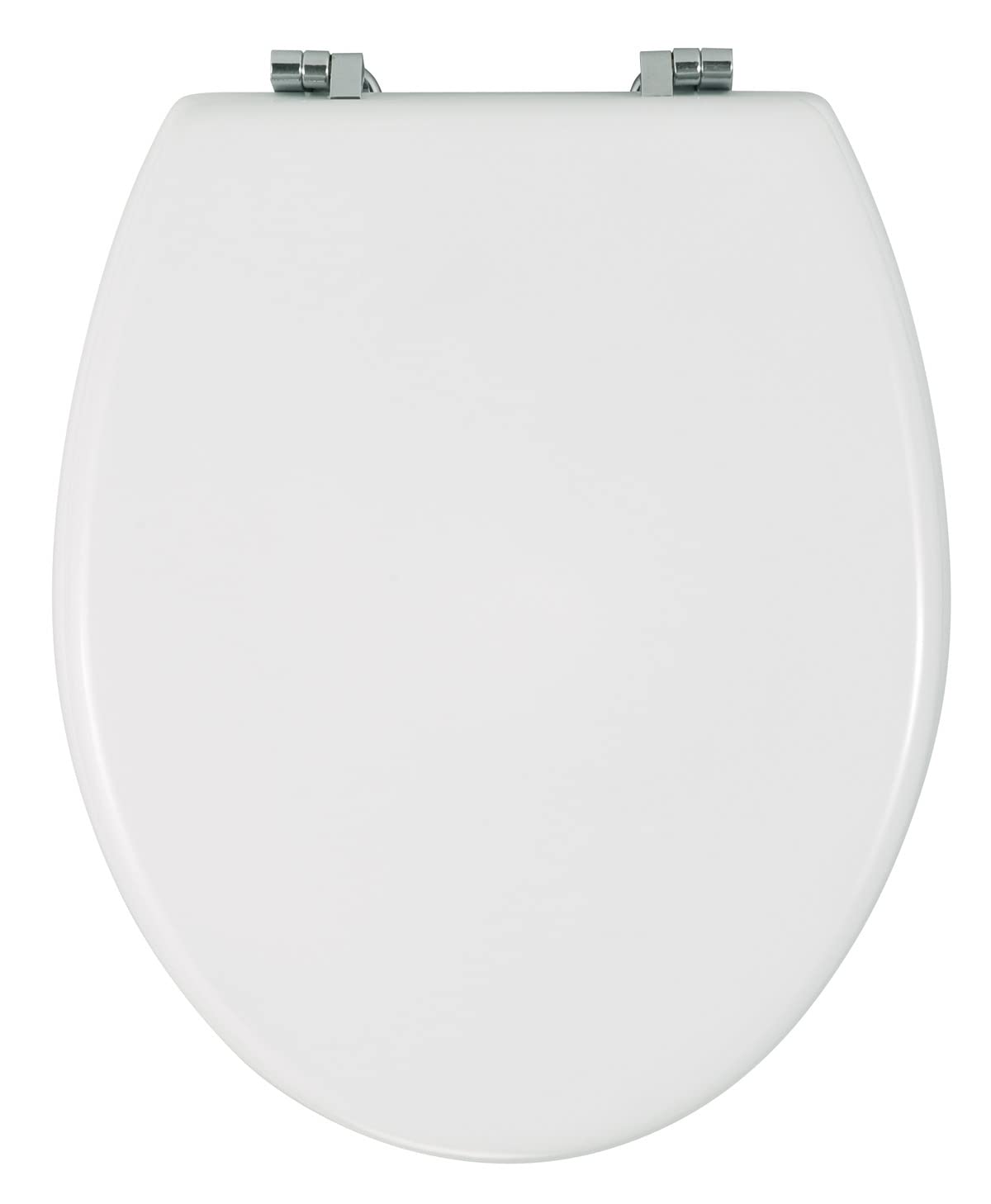 WENKO 16705100 Toilet seat Bali - rustproof Stainless Steel mounting, MDF, 35 x 42 cm, White