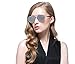GMAT Retro Vintage Mirrored Aviator Sunglasses Metal Frame Classic Style (Silver Frame Silver, Grey)