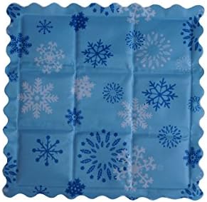 Cooling Pad Gel Mat Cooler for Dog Cat Pet Beds Crates Kennels Car Seats (Snow Flower)