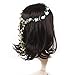 Sanwood Lady Boho Floral Flower Festival Wedding Garland Forehead Hair Head Band (Light Blue)