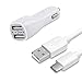 USB Type C Car Charger, Moto Z / Z Droid / Z Force Droid / Z Play Droid Car Charger, LG G5 Car Charger, 3.1A 2-Port USB Adapter and 3.3ft Type C to A Charging Cable Cord`