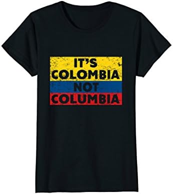 Womens It's Colombia Not Columbia - Colombians Pride T-Shirt Medium Black