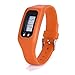 Iuhan® Fashion Digital LCD Pedometer Run Step Walking Distance Calorie Counter Watch Bracelet (Orange)