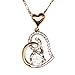 Family Jewels Heart 18K Rose Gold Plated Pendant Necklace