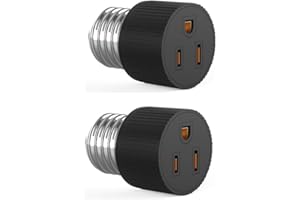2Pcs Light Socket Plug Adapter, E26/E27 Light Bulb Socket to Outlet Adapter, Professional Material & Easy to Install, Widely 