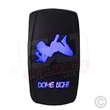 Rocker Switch ON/OFF Blue LED Backlit - Dome Light Girl - UTV, Auto, Boat [5362A27]