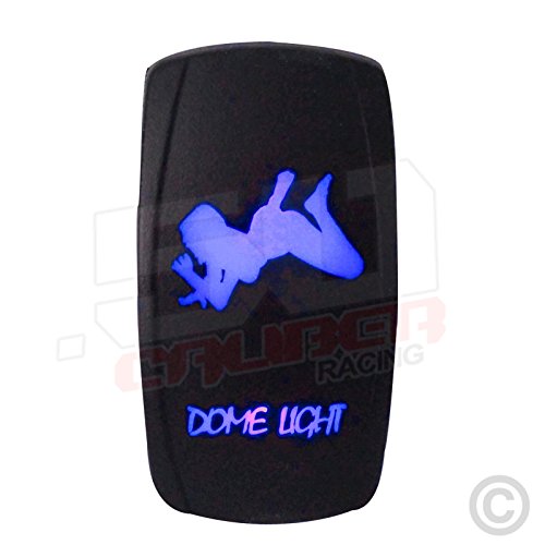 Rocker Switch ON/OFF Blue LED Backlit - Dome Light Girl - UTV, Auto, Boat [5362A27]