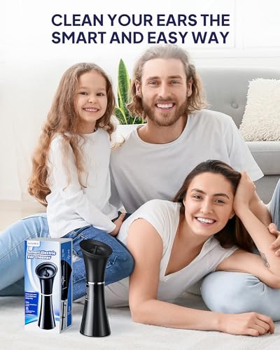 KAUGIC Upgraded Ear Wax Removal with One-Piece Waste Tank, Safe Ear Cleaner with Smart Water Temperature Sensor, Effective Ear Irrigation Kit with 4 Pressure Levels & USB-C Cable, IPX7