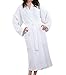 Waffle Weave Robe Kimono Spa Bathrobe Made in Turkey (White, One Size)