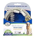 Four Paws Tie-Out Cable for Large Dogs, 30 ft