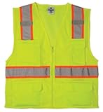 ML Kishigo 1195 Ultra-Cool Polyester Mesh Multi-Pocket Vest, Extra Large, Lime