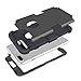 LONTECT for iPhone 7 Plus Case Hybrid Heavy Duty Shockproof Full-Body Protective Case with Dual Layer [Hard PC+ Soft Silicone] Impact Protection for Apple iPhone 7 Plus - Black