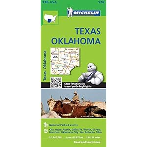 TEXAS OKLAHOMA 11176 CARTE MICHELIN KAART Landkaart – Gevouwen Kaart, 15 maart 2016
