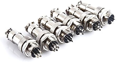 6 Sets contain (2+3+4+5+ 6P+7P) 12mm GX12 Screw Aviation Connector Plug Cable connector Regular plug and socket