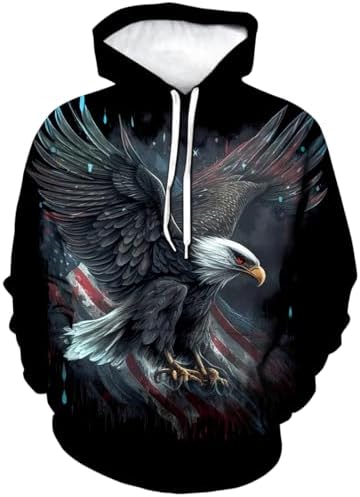 Amazon.com: ARORALS Men's Wolf Hoodie Autumn Winter Long Sleeve