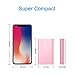 5200mAh Portable Charger, iXCC Power Bank External Battery with Aluminum Shell for iPhone, iPad, Samsung Galaxy and Other Smart Devices - Pink