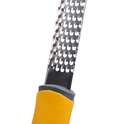 Prokitchen Classic Citrus Zester Grater with Cover Stainless Steel Micro Zester-grater Peeler for Lemon,Lime,Rind,Ginger,Cheese,Chocolate and Orange (Yellow Round Shape) - Thumbnail 2