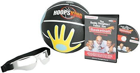 Father Son/Daughter Basketball Fun Pack with Youth Basketball DVD, 29.5 "SkilCoach ball, & Basketball Dribble Goggles