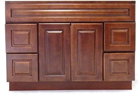NGY Chestnut Chocolate Vanity Cabinet Maple Wood, 48" L