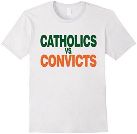 Men's Catholics Vs. Convicts 1988 Classic T Shirt Vintage 2XL White