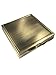 Classic Brass Daily Pocket Travel Sized Pill Box Case with Divider (Square-4 Section)