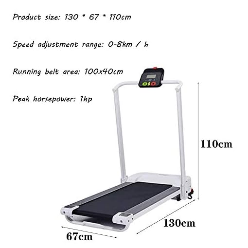 LC_Kwn Indoor Walking Machine Folding Mini Weight Loss Machine Small Non-Flat Treadmill, Size: 130x67x110cm - Image 3