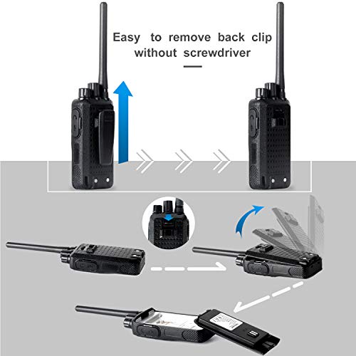 TIDRADIO TD-60 2 Way Radio FRS Walkie Talkies Rechargeable Two Way Radios Long Range Walkie Talkies 16 CH VOX Small UHF Radio with Emergency Alarm Channel Lock (10 Pack) - Thumbnail 4