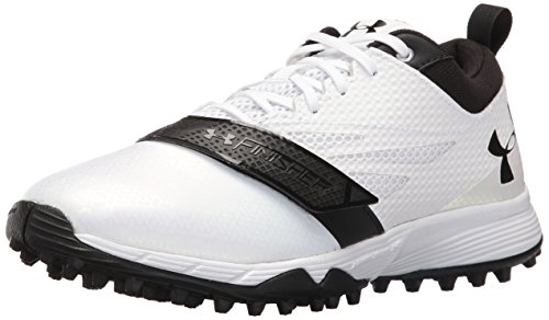 Under Armour Men's Lax Finisher Turf Lacrosse Shoe, White/Black