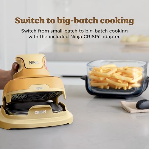 Ninjas | Freidora de aire | Sistema de cocción portátil Crispi 4 en 1 | Recipientes de vidrio de 4 cuartos y 6 tazas, platos para verduras y tapas de almacenamiento incluidos | Apto para microondas, congelador y lavavajillas | Broche de jengibre | FN101GD Ninjas | Freidora de aire | Sistema de cocción portátil Crispi 4 en 1 | Recipientes de vidrio de 4 cuartos y 6 tazas, platos para verduras y tapas de almacenamiento incluidos | Apto para microondas, congelador y lavavajillas | Broche de jengibre | FN101GD