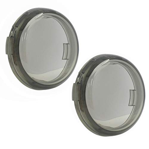 Smoke Turn Signal Light Lens Cover Smoked Front Rear Bullet Lense Kit for Harley 2008-later XL883N, XL1200CX, XL1200N, XL1200T and XL1200X, 2011-later XL1200C(2 PCS)