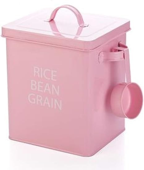 Amazon Champion Crafts 米びつ 5kg 北欧風 米櫃 米入れ 密閉 ライスストッカー おしゃれ 防湿 お米収納庫 防虫 ライス箱 冷蔵庫に置いてもいい キッチン収納 保存容器 洗える お米 小麦粉 保存容器 小物収納 貯蔵タンク 鮮度を保ち 計量カップ付 一人暮らし ピンク