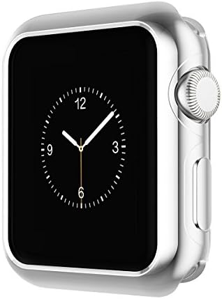 Apple Watch 3 Case 38mm, Hallsen Plated TPU [Defender Series] Scratch-resistant Flexible Electroplate Case Slim Lightweight Protective Bumper Cover Case for Apple Watch Series 2 / Series 3 - Silver